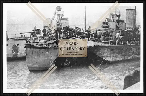 Foto Torpedoboot Zerstörer 1. WK Weltkrieg S.M.S. Nach Minentreffer zerstört 