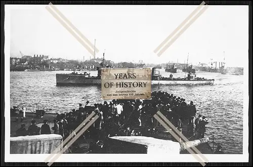 Foto Torpedoboot Zerstörer S.M.S. Boote nach Rückkehr von Vorstoß 1. WK Welt