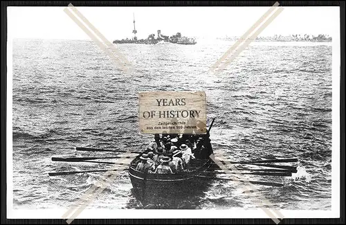 Foto S.M.S. Emden 1908 Kleiner Kreuzer Rettung der Besatzung im Boot Kaiserlich