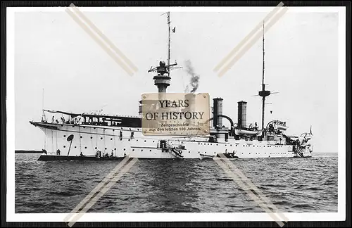 Foto S.M.S. Victoria Louise 1897 Großer Kreuzer Kaiserliche Marine  