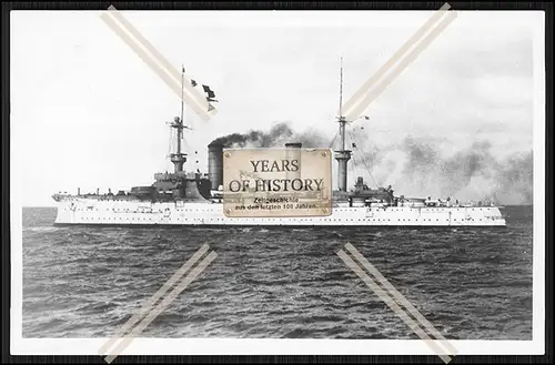 Foto S.M.S. Fürst Bismarck 1897 Großer Kreuzer Kaiserliche Marine 