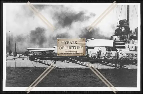 Foto S.M.S. SMS Moltke 1910 Geschütztürme Großer Kreuzer Schlachtkreuzer Kai