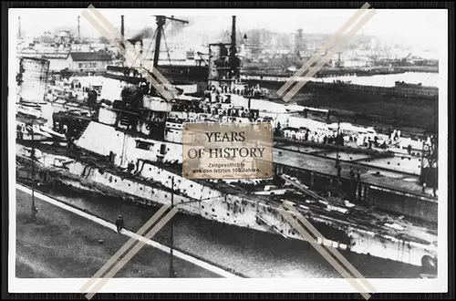 Foto S.M.S. SMS Seydlitz 1912 Großer Kreuzer schwere Treffer im Hafen Skagerra