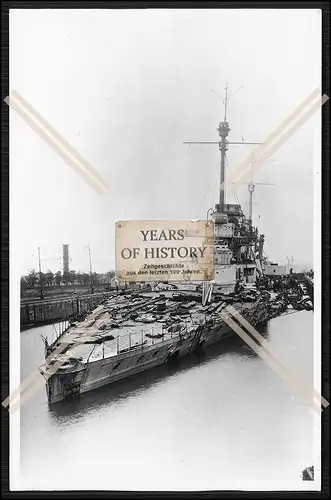 Foto S.M.S. SMS Seydlitz 1912 Großer Kreuzer im Hafen Skagerrakschlacht Kaiser