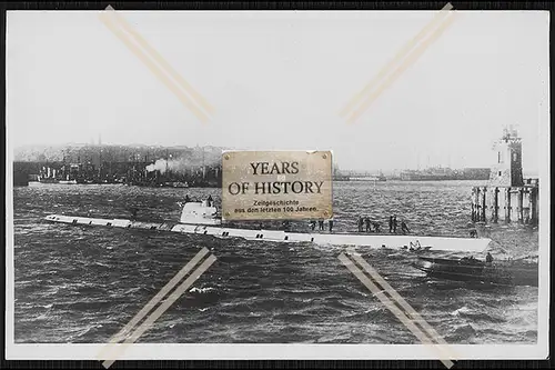 Foto Unterseeboot U-Boot SM U 105 Germaniawerft Kiel 1917 Kommandant Kapitänle