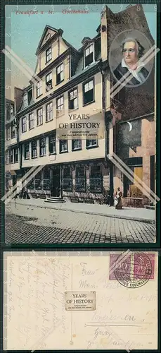 AK Frankfurt am Main Goethe Haus 1935 gelaufen