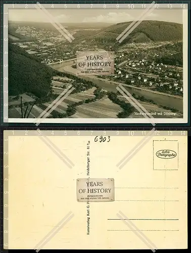 Orig. Foto AK Neckargemünd mit Dilsberg 1939 Luftbild Fliegeraufnahme