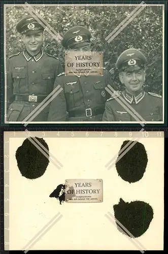 Orig. Foto Portrait Porträt Soldat Uniform Gruppe 3 Männer