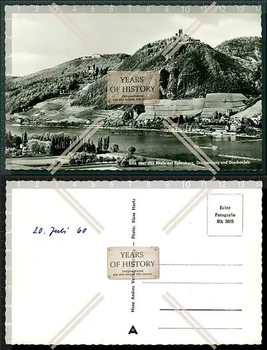 Orig. Foto AK der Rhein bei Bonn Königswinter Petersberg Drachenburg Drachenfe