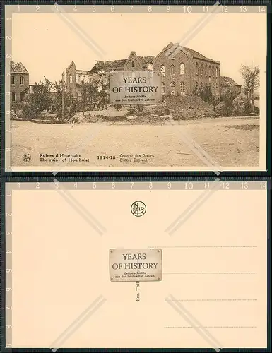 AK Feldpost Karte 1. WK Houthulst Westflandern 1914-18 Couvent des Soeurs 