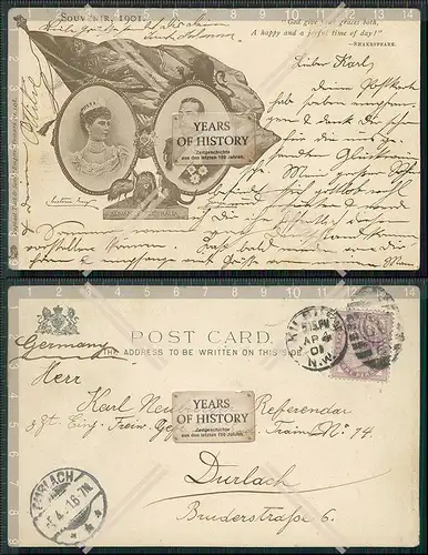 AK Souvenir 1901 gel. König Georg V. England Maria von Teck Advance Australia