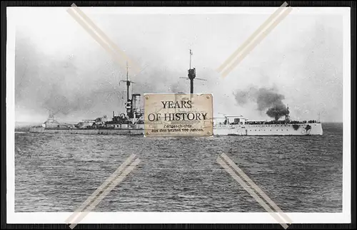 Foto S.M.S. SMS König 1913 Linienschiff 1. WK Scapa Flow Skagerrakschlacht Kai