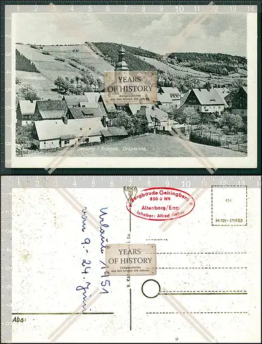 Orig. AK Geising im Erzgebirge Stempel Bergbaude Geisingberg Altenberg Sachsen