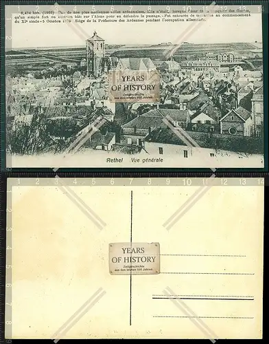 Orig. AK Rethel Ardennes La Tour de Saint Nicolas Vue generale