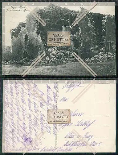 AK 1. WK 1916 Feldpost Fey-en-Haye Meurthe-et-Moselle Grand Est Kriegszerstöru