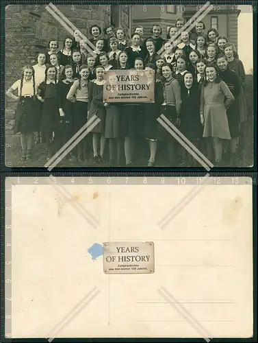 Foto Mädchen junge Damen mit Zöpfe Gruppenfoto Olpe Sauerland