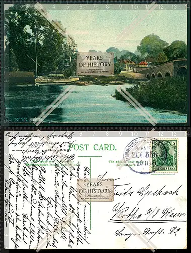 Orig. AK Großbritannien Reading 1911 Bahnpost gel. Thames St Sonning-On-Thames