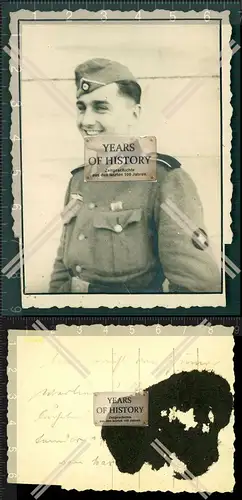 Orig. Foto Portrait Porträt Soldat Uniform