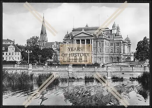 Foto Schwerin Mecklenburg Staatstheater und Dom DDR