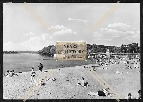 Foto Schwerin Zippendorf Zippendorfer Badestrand Mecklenburg-Vorpommern DDR