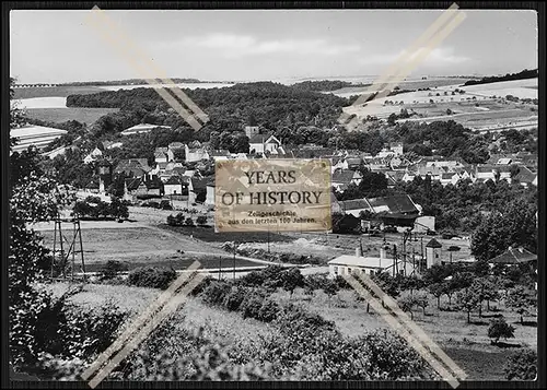 Foto Bad Bibra im Burgenlandkreis Panorama vom Dorf DDR Zeit