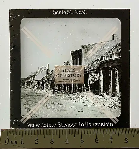 Orig. Glas Dia 1.WK Hohenstein Ostpreußen Olsztynek Ermland-Masuren in Polen S