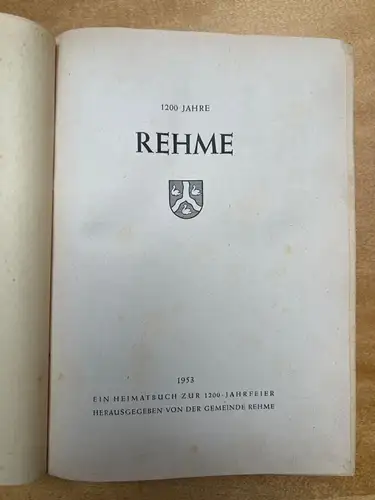 Buch 1200 J. Rehme Oeynhausen Bürgermeister Viole 1964 Hochzeit Minden Lübbecke