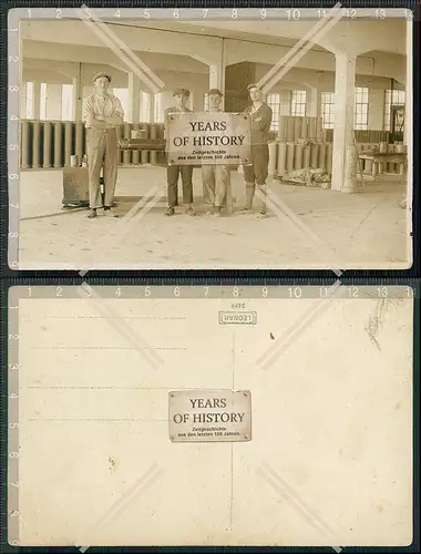 Foto AK Firma Fabrik für Rohre um 1910 Mitarbeiter