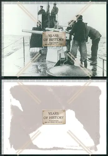 Foto kaiserliche Marine 1915 Soldaten vor Flak auf Kriegsschiff