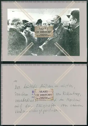 Foto der deutsche Außenminister 1936-38 in Moskau auf Flugplatz