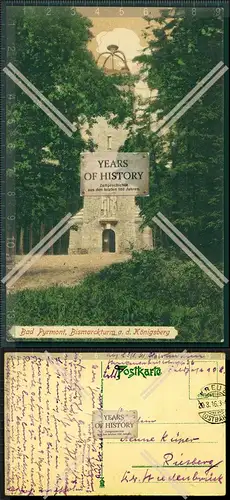 Orig. AK Bad Pyrmont Niedersachsen Bismarckturm a.d. Königsberg gelaufen 1916