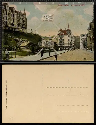 Orig. AK Flensburg Toosbüystrasse 1910