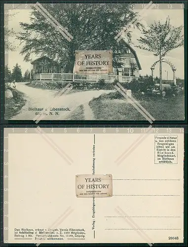 AK Bielhaus in Eibenstock Gasthaus und Wandererheim Westerzgebirge 650 m über 