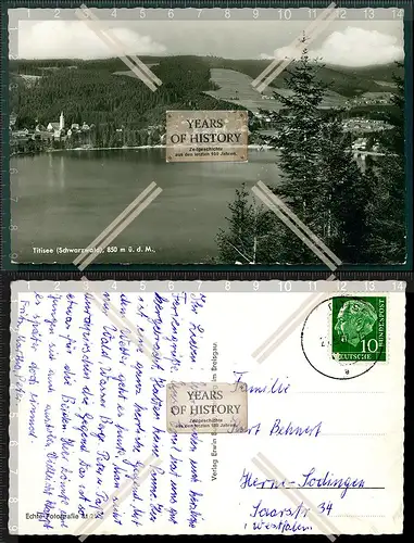 Orig. Foto AK Neustadt Titisee im Schwarzwald Panorama vom Ort mit See 