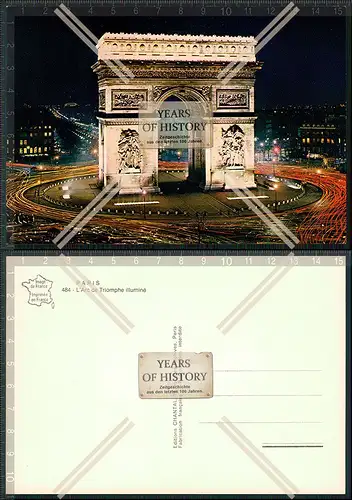 AK PARIS L Arc de Triomphe illumine