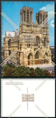 AK CATHEDRALE DE REIMS Facade Ouest et cote Nord