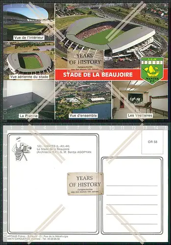 AK NANTES  Le stade de la Beaujoire Architecte D.P.L.G. M. Berdje AGOPYAN