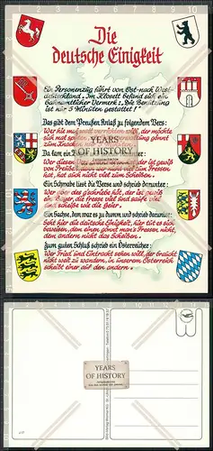 AK Verschiedene Landes Wappen die deutsche Einigkeit 