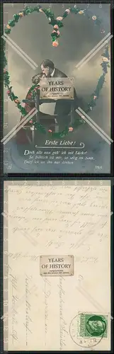 AK Künstler erste Liebe doch alle nun geb ich mit Lächeln 1915 gelaufen