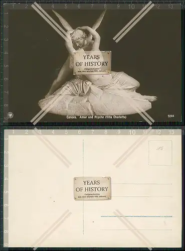 AK Künstler Skulptur Canova Amor Psyche Akt Nackt Friedrich O. Walter 