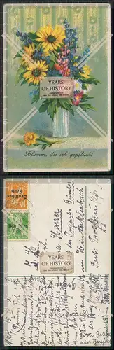 AK Künstler Blumen die ich gepflückt Briefmarke Bayern deutsches Reich