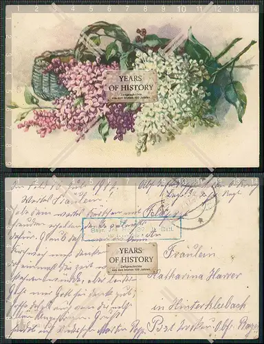 AK Künstler Flieder Feldpost 1917 gelaufen 