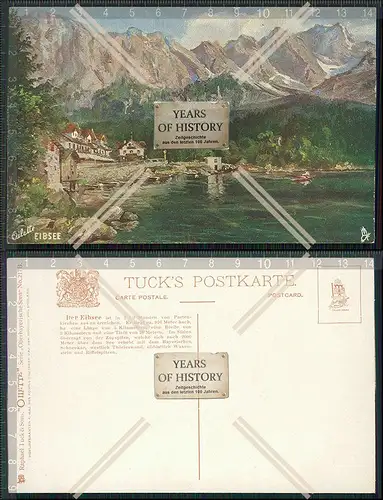 AK Tucks Oilette Nr. 217 Eibsee Bayern Karte um 1910