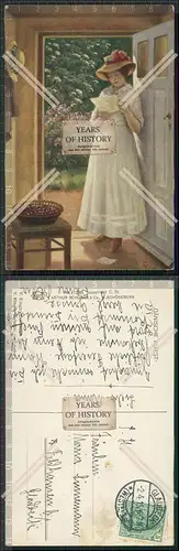 AK Künstler signiert V. Krogh Der Eltern Brief Dänische Kunst 1915 gelaufen