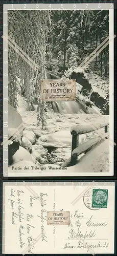 Foto AK Triberg Schwarzwald Triberger Wasserfälle 1934 gel. gefroren Winterlan