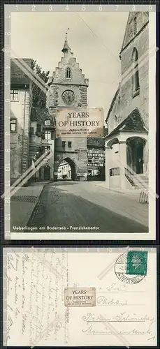 Foto AK Überlingen Bodensee Baden Württemberg Franziskanertor 1931 gelaufen 