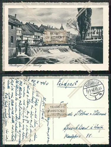 AK Reutlingen Klein Venedig Viertel Häuserreihe Feldpost 1942 gelaufen