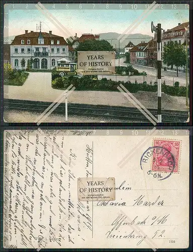 AK Wehr in Baden Kriegerdenkmal Großherzogdenkmal am Bahnhof 1919 gelaufen