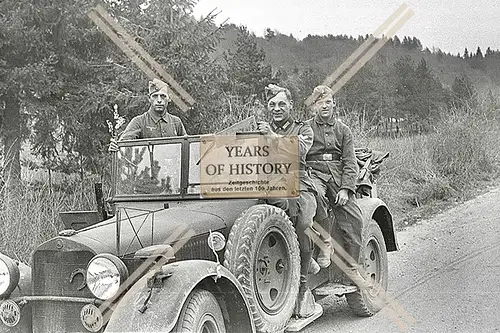 Repro Foto Greece Griechenland Soldaten mit Fahrzeuge