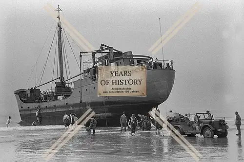 Repro Foto Küste Schiff Belgien Frankreich Holland Niederlande 1940-45 2.WK